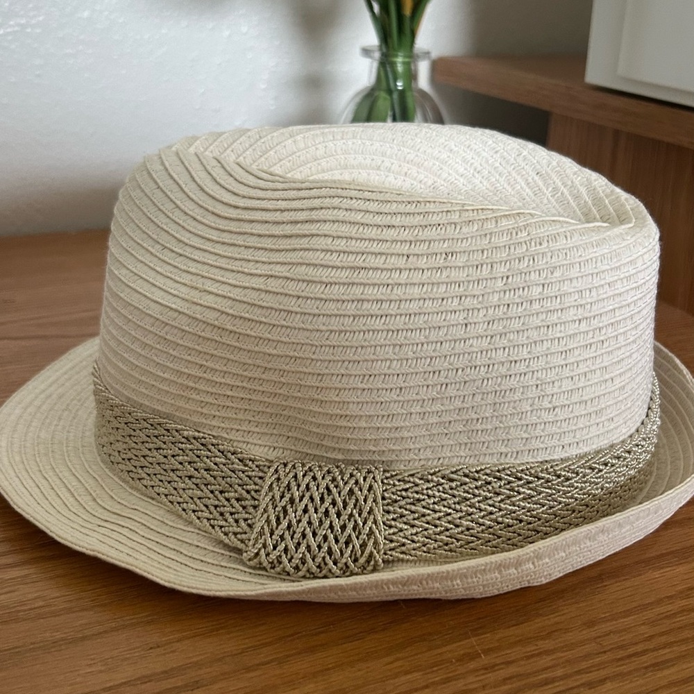 Stylish Cream Fedora Hat
